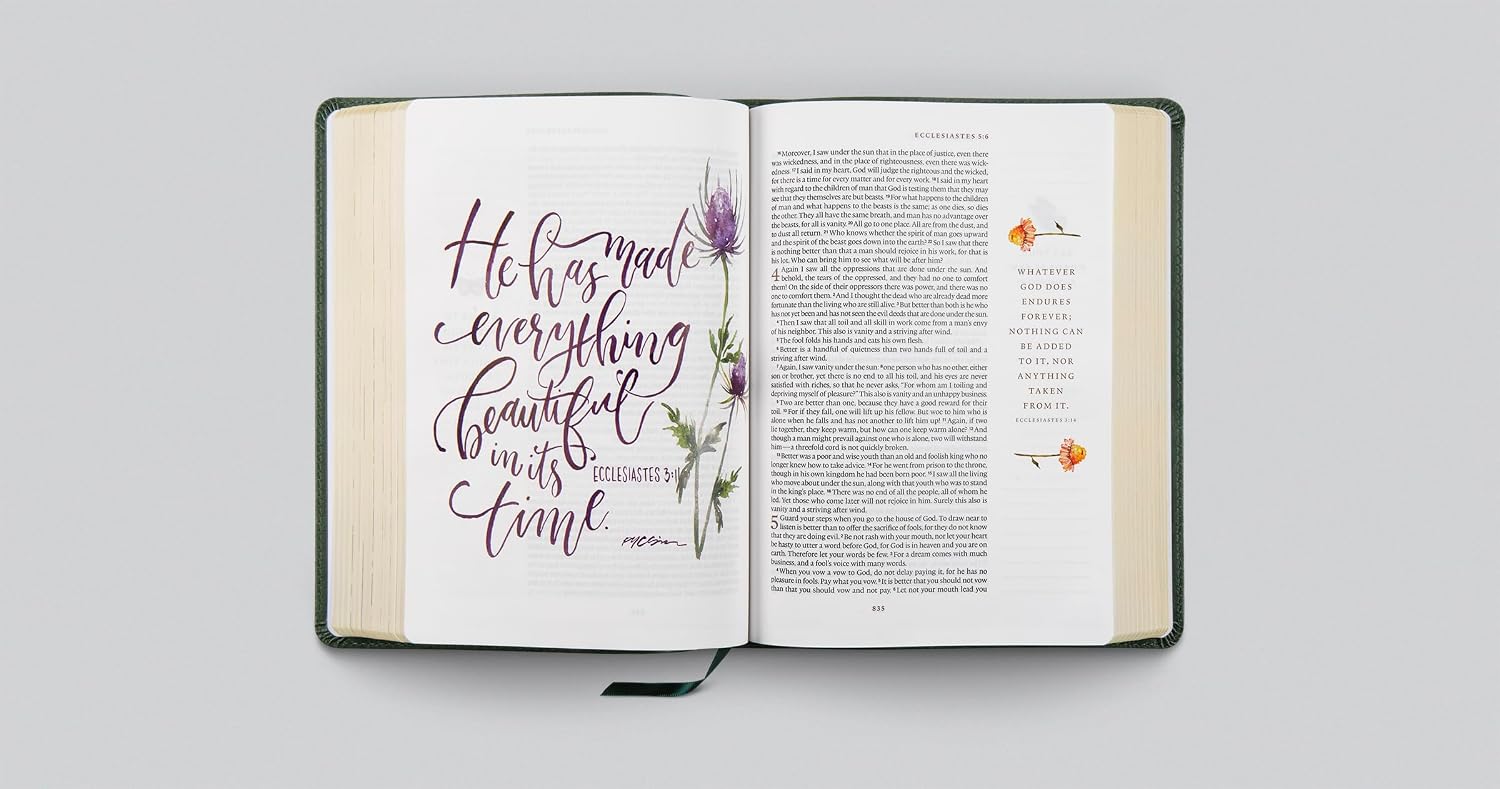 DECORATED PRAYER ESV GraceLaced Bible, Journaling Edition (Artwork by Ruth Chou Simons) (TruTone, Quiet Forest)