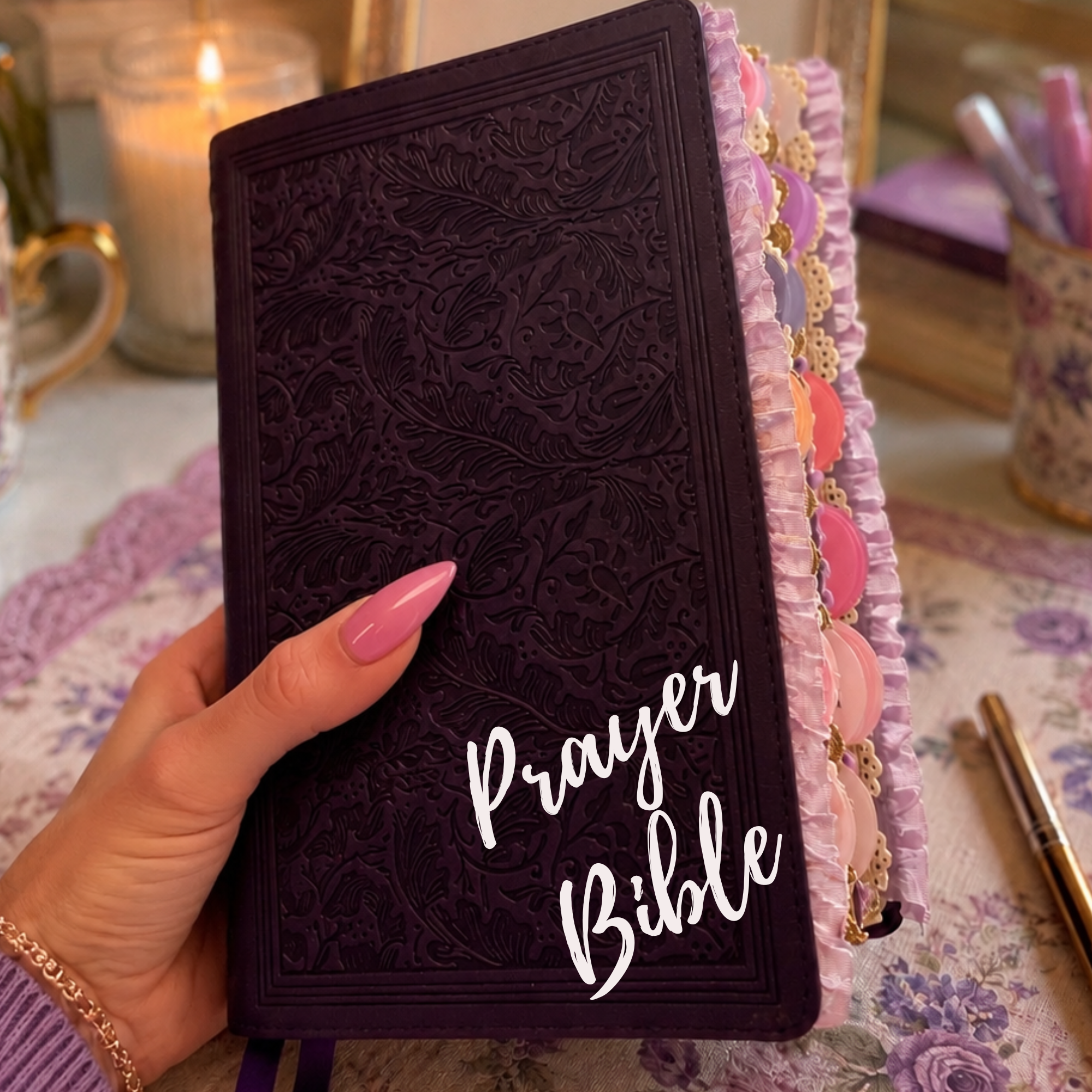 Magnolia Mercy Sovereign Purple Prayer Bible