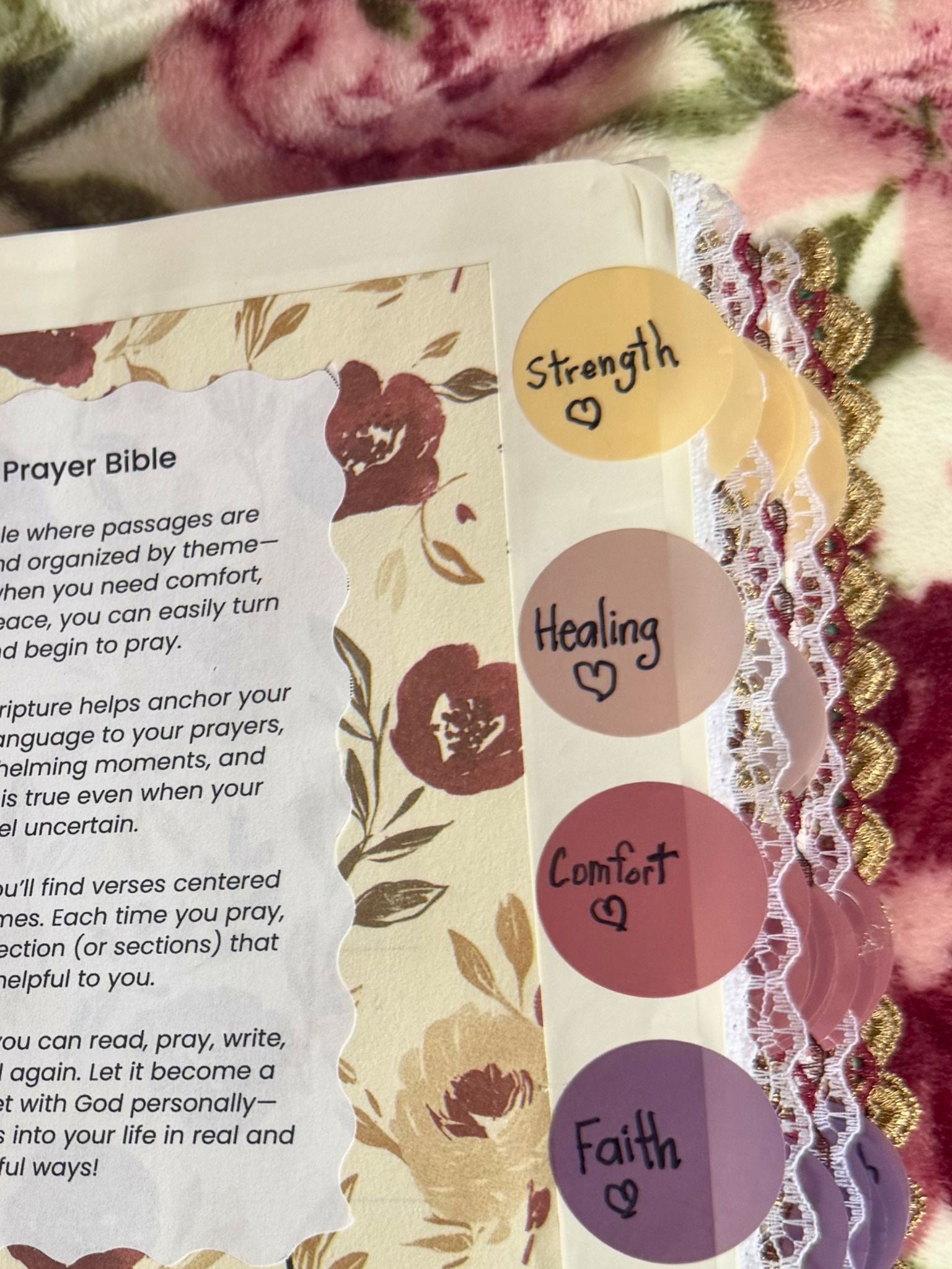Decorated PRAYER Bible:Devotional Bible for Women Pray More, Worry Less